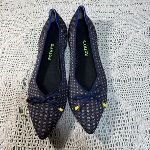 Rothy's Blue and Yellow Patterned Flats
